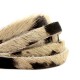 Flat Nature leather with hair 6mm Beige-black